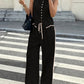 💥Hot Sale 50% Off⌛Women's Contrast Binding Sleeveless Tank & Drawstring Waist Pants Two-piece Set