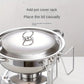 Garvee Round Professional Stainless Steel Chafing Dish 5QT Round Buffet Server & Warmer Rust Resistant Casserole Cooking Container