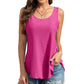 🔥Hot Sale 50% OFF💥Womens Tank Tops Sleeveless EyeletEmbroidery Scoop Neck Loose Fit Casual SummerFlowy