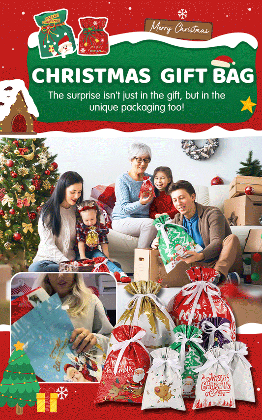 🔥50K+ SOLD! ✨🎅🎁The World’s Best Christmas Gift Bag With Drawstring