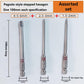 6-Piece Metal Hex Socket Screwdriver Bit Set with Hex Shanks, Pagoda Centering Internal Design, Tightens 1.5mm-6mm Millimeters Nuts, Magnetic Tips, Compatible with Drills/Wrenches, for Tools and Gadgets, Construction, Household Work