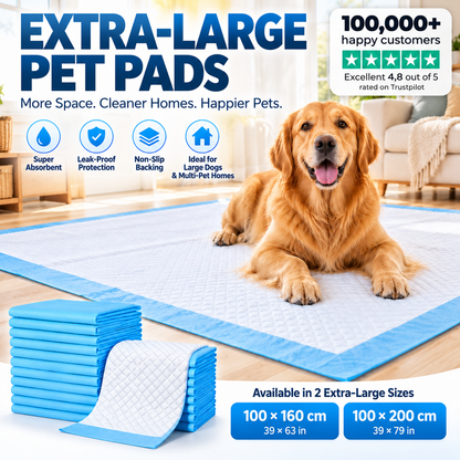 🔥 Black Friday Sale 🐾 4XL Extra-Large Dog Training Pads – More Coverage for Large Dogs & Multi-Pet Homes