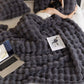 Jumbo Chunky Cord Winter Heavy Mink Ridded Faux Fur Throw Blanket - Super Soft, Large, Warm & Cozy Blanket