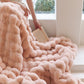 Jumbo Chunky Cord Winter Heavy Mink Ridded Faux Fur Throw Blanket - Super Soft, Large, Warm & Cozy Blanket