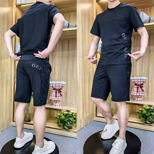 🔥🔥Limited Time Offer - Big Price ⏳ Men's Short Sleeve Top & Shorts 2-Piece Set