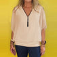 🔥Summer Hot Sale-49% Off🩷Women's Chiffon Zip-up Neck Casual Top
