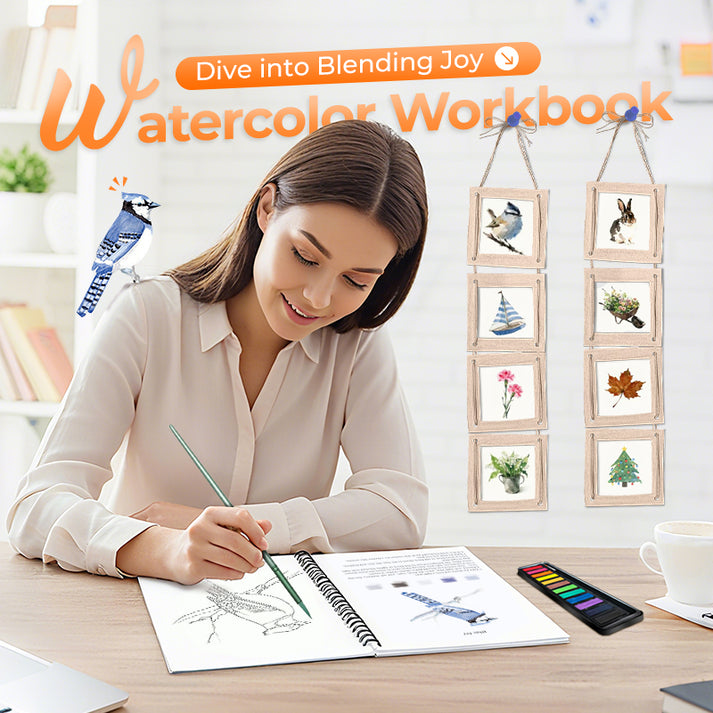 Watercolor Workbook Drawing Coloring Book