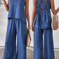 ✨2025 New Arrivals 52% OFF✨Sleeveless Top & Wide-Leg Pants Set