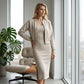 Women's Strap Bodycon Dress & Jacket Set