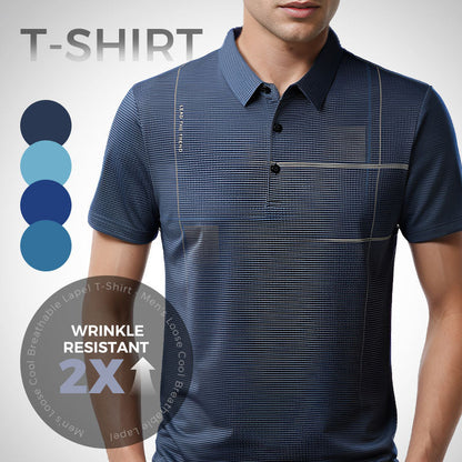 ⏳Time-limited Special👔Men's Loose Cool Breathable Lapel T-Shirt