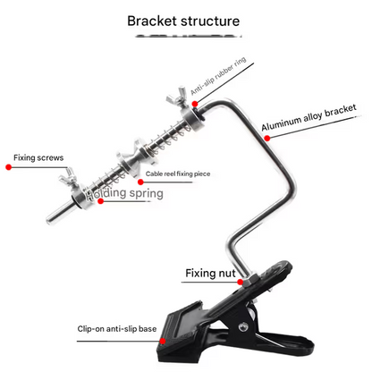 🎣 Clip-Type Fishing Reel Line Spooler💪 Durable & Portable, Fit Most Fishing Reels