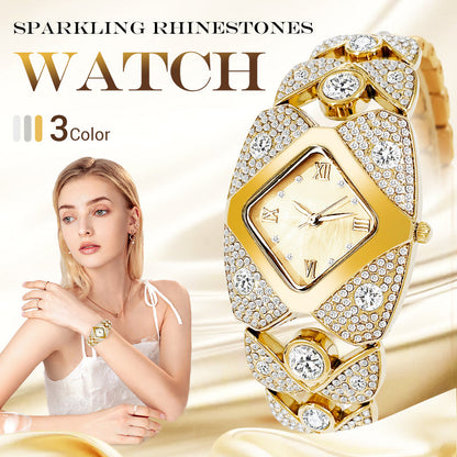 ⏳ Limited time 49% off! 💥Women's Retro Quartz Watch with Sparkling Rhinestones