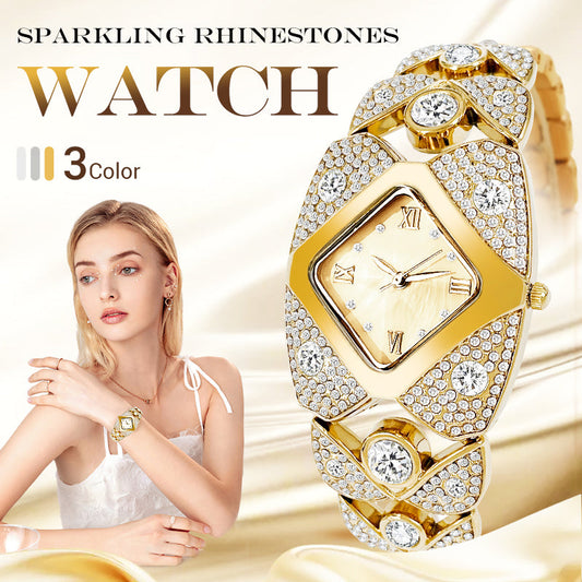 ⏳ Limited time 49% off! 💥Women's Retro Quartz Watch with Sparkling Rhinestones