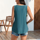 🔥Hot Sale 50% OFF💥Womens Tank Tops Sleeveless EyeletEmbroidery Scoop Neck Loose Fit Casual SummerFlowy