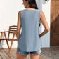 🔥Hot Sale 50% OFF💥Womens Tank Tops Sleeveless EyeletEmbroidery Scoop Neck Loose Fit Casual SummerFlowy
