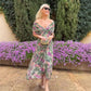 🌸New Arrival 50%OFF💖 Women's Off-the-Shoulder V-Neck Printed Dress