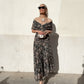 🌸New Arrival 50%OFF💖 Women's Off-the-Shoulder V-Neck Printed Dress