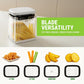 All-in-One French Fry Cutter for Potatoes and Strawberry Slicer – 4 Blade Fruit & Vegetable Slicer, Premium Chopper with Wedge, Garnish, and Strawberry Cutter Cup