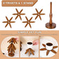 atural Tree-Shaped Wooden Decorative Trivets Set - 4 Trivets & 1 Stand, 450°F Heat Guard Kitchenware, 7.8in High Density Solid Wood Tableware, Foldable Textured Rustic Placemats & Coasters, Indoor Home Decor Items for Pots/Pans/Cups