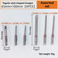 6-Piece Metal Hex Socket Screwdriver Bit Set with Hex Shanks, Pagoda Centering Internal Design, Tightens 1.5mm-6mm Millimeters Nuts, Magnetic Tips, Compatible with Drills/Wrenches, for Tools and Gadgets, Construction, Household Work