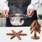 atural Tree-Shaped Wooden Decorative Trivets Set - 4 Trivets & 1 Stand, 450°F Heat Guard Kitchenware, 7.8in High Density Solid Wood Tableware, Foldable Textured Rustic Placemats & Coasters, Indoor Home Decor Items for Pots/Pans/Cups