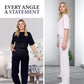🌸New Arrival 50%OFF💖 ✨Trending Now ✨Chic Women's Solid Short-Sleeve Tops ＆ Pants Two-Piece Set