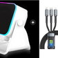 Wireless Induction Speaker 5-in-1 Bluetooth Speaker with Phone Stand,Stereo Sound, 3500mAh Rechargeable, 8 RGB Ambient Light, 360° Adjustable Holder for iPhone/Android/iPad