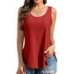 🔥Hot Sale 50% OFF💥Womens Tank Tops Sleeveless EyeletEmbroidery Scoop Neck Loose Fit Casual SummerFlowy