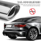 Universal Stainless Steel Car Exhaust Muffler Tip Trim Decor, 63x85mm Bolt-On Drill-Free No-Welding Rear Upgrade Accessory, Drain Hole Design, Fits Most Cars