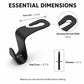 4-Pack Plastic Car Seat Headrest Hooks - Car Seat Organizer with 360° Rotation, Skin-Safe Smooth Pad, 50lb Load Capacity for Groceries, Handbags