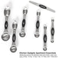 Stainless Steel Magnetic Spoons 7 Set with Leveler for Baking, Stackable Metallic Spice Kitchen Utensils and Gadgets Measure Cups Measuring
