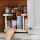 360 Degree Roating Spice Spinner, Spice Shelf Premium - Expandable and Adjustable 2 Tiered Spice Rack Organizer for Cabinet & Pantry - Stackable Cabinet Organizer for Spices Pills Supplements & More, Kitchen Gadgets, Kitchen Organizer Space Saving