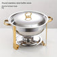 Garvee Round Professional Stainless Steel Chafing Dish 5QT Round Buffet Server & Warmer Rust Resistant Casserole Cooking Container