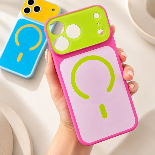 🌞🌈SUMMER HOT SALE £8.99!!💥50K+ SOLD!📱Trendy iPhone Case Hot Sale | Dopamine Color Block MagSafe Case – Ultra-Slim Matte Hard PC Cover for iPhone 17 Pro Max UK🇬🇧