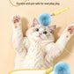 Electric Cat Wand Toy for Indoor Cats, 2026 New Interactive Automatic Retractable Cat Teaser with Plush Ball, Fuzzy Ball Launchers Enrichment Toy for Kittens Adult Multi Pet Households