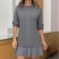 💗2025 Hot Sale💗Women's Cable-Knit Mini Sweater Dress