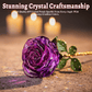 🔥💐SPRING DAY SALE- ONLY £12.99!!⚡50K+ SOLD!🌹  Elegant Glass Crystal Rose Ornament, Realistic Eternal Faux Artificial Decorative Flowers Desktop Display, Decorative Gift for Valentine's Day, Mother's Day, Weddings, Christmas