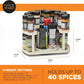 360 Degree Roating Spice Spinner, Spice Shelf Premium - Expandable and Adjustable 2 Tiered Spice Rack Organizer for Cabinet & Pantry - Stackable Cabinet Organizer for Spices Pills Supplements & More, Kitchen Gadgets, Kitchen Organizer Space Saving