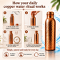 Premium Drinking Bottle Made of 100% Solid Copper – Plastic-Free and Inspired by Ayurveda
