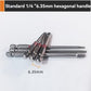6-Piece Metal Hex Socket Screwdriver Bit Set with Hex Shanks, Pagoda Centering Internal Design, Tightens 1.5mm-6mm Millimeters Nuts, Magnetic Tips, Compatible with Drills/Wrenches, for Tools and Gadgets, Construction, Household Work