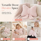 🌸Soft Minimalist Bowknot Throw Pillow with Detachable Design Decorative Lumbar