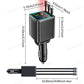 7 in 1 Retractable Car Charger 120W Super Fast Charging PD 20W USB A 65W 3 Tangle Free Retractable Cables Charge 7 Devices Simultaneously Starry Sky Light 1 Click Galaxy Projector LED Voltage Display Smart Chip Universal for iPhone Samsung Android iPad su