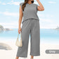 💕2025 Hot Sale 56% OFF🔥2025 New Women's Casual Sleeveless Top & Wide-Leg Pants Set