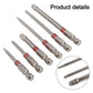 6-Piece Metal Hex Socket Screwdriver Bit Set with Hex Shanks, Pagoda Centering Internal Design, Tightens 1.5mm-6mm Millimeters Nuts, Magnetic Tips, Compatible with Drills/Wrenches, for Tools and Gadgets, Construction, Household Work