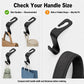 4-Pack Plastic Car Seat Headrest Hooks - Car Seat Organizer with 360° Rotation, Skin-Safe Smooth Pad, 50lb Load Capacity for Groceries, Handbags