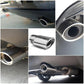 Universal Stainless Steel Car Exhaust Muffler Tip Trim Decor, 63x85mm Bolt-On Drill-Free No-Welding Rear Upgrade Accessory, Drain Hole Design, Fits Most Cars