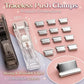 2 Pcs Portable Binder Clip Stapler, with 100 Pcs Small Binder Clips, Non-Destructive Paper Clam Dispenser for Office, Home, School