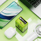 🔌Buy 1 Get 1 Free🔋120W GaN Aluminum Super Fast Charger - 2-in-1 Retractable Foldable Mobile Wall Plug, Dual Ports, Type C/Lightning, Compact Travel-Friendly Safe Phone Accessories, Charger for iPhone