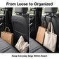 4-Pack Plastic Car Seat Headrest Hooks - Car Seat Organizer with 360° Rotation, Skin-Safe Smooth Pad, 50lb Load Capacity for Groceries, Handbags