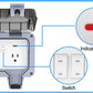 ⚡ LIMITED-TIME 50% OFF! ✨ Outdoor Electrical Outlet with Cover, IP66 Waterproof Square Universal Socket, Weatherproof Exterior Wall Electrical Box with Switch & Indicator Light 🔒